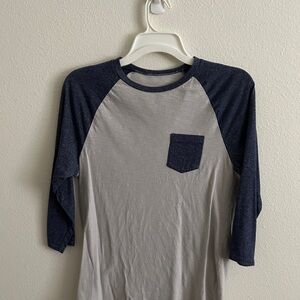Mossimo Supply Co. Blue and Gray Raglan Tee
